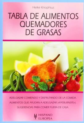 ISBN: 9788425515934 TABLA DE ALIMENTOS QUEMADORES DE GRASAS